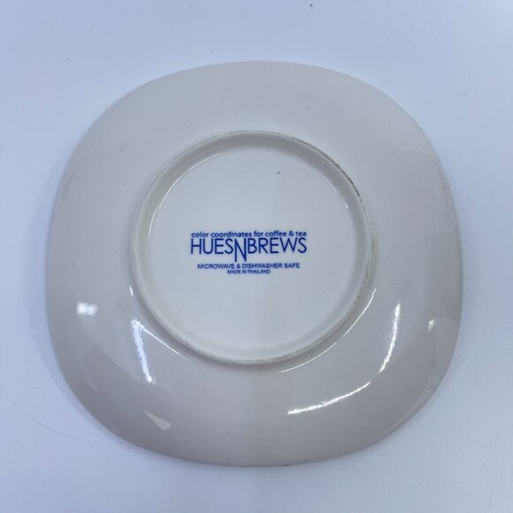 huesnbrews black cat  mug & saucer set on green background - Picture 3 of 7